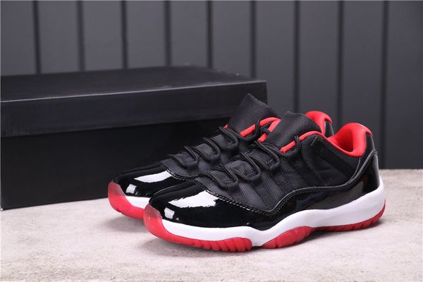 

shoes authentic jumpman 11s low cut bred black red basketball sport