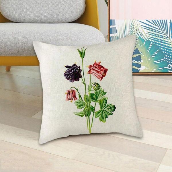 

pillow case home pillowcase pure linen cushion cover rosa flower cases throw printed decorative for outdoors