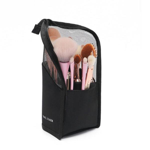 

ladies cosmetic bag, transparent zipper travel female brush holder storage bag bags & cases