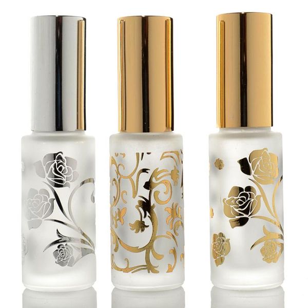 

storage bottles & jars 10pcs/lot 12ml frostesd glass perfume spray bottle refillable travel atomizer empty packaging