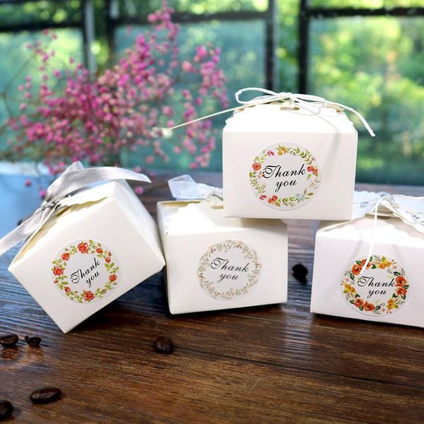 

120pcs/10 sheets thank you pastoral colors garland bake package stickers label seal sticker children's gifts gift wrap