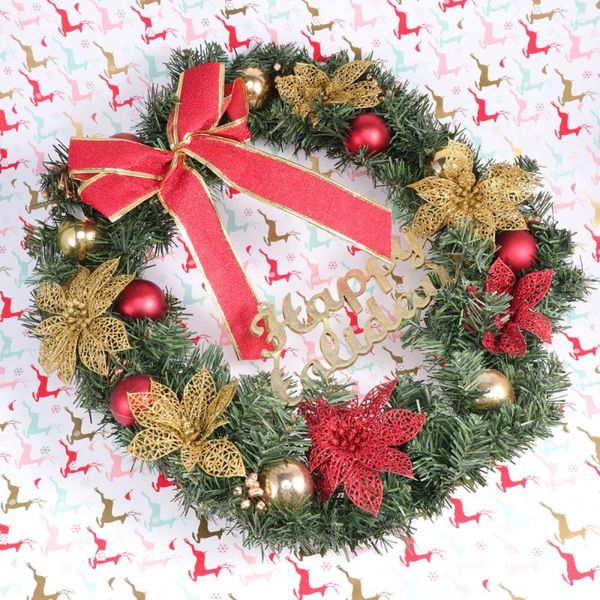 

christmas wreaths decor garland hanging decoration wall hanging wreath ornament for home office store (30cm=0.5kg)