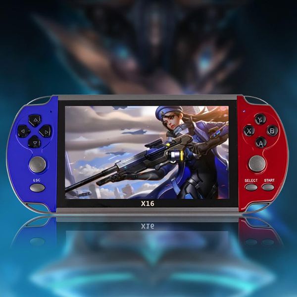 

portable game players 6.5 inch screen x16 handheld console built-in 6800 games video consoles classic dual-shake 8g for gba