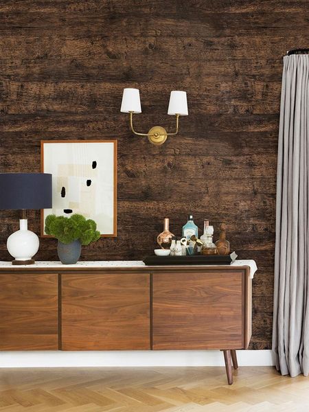 

wallpapers 1m/3m/6m self adhesive brown wood papers peel and stick wallpaper removable wall home decor living room