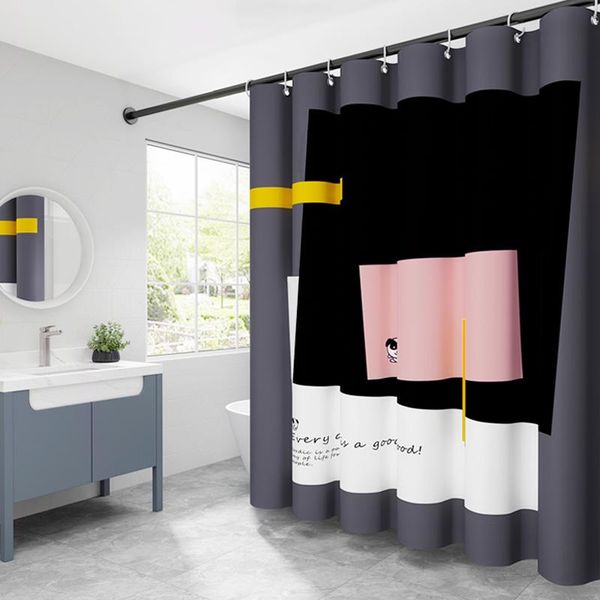 

shower curtains geometric waterproof curtain art aesthetic polyester separate rideau douche bath accessories de50yl