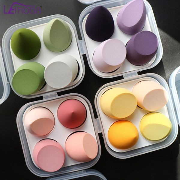 

sponges, applicators & cotton makeup sponge puff 4pcs egg concealer powder blender foundation dry wet use make up beauty cosmetic tools kit