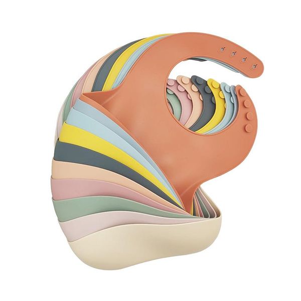 

bibs & burp cloths baby bib adjustable animal picture waterproof saliva dripping soft edible silicone towel drooling scarf