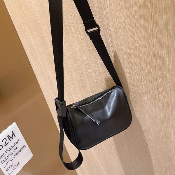 

evening bags tooling bag 2021 soft leather black messenger female wild sports large-capacity shoulder satchel crossbody