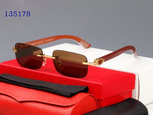 

luxury designer fashion cart/er sunglasses natural wood carter 2021 men black and white buffalo horn retro rimless square frame 2 gfpv, White;black