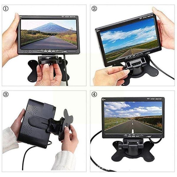

car video 7 inch monitor vga pc mini small lcd cctv portable display tft 800*480 for reverse rearview auto parts c9c5