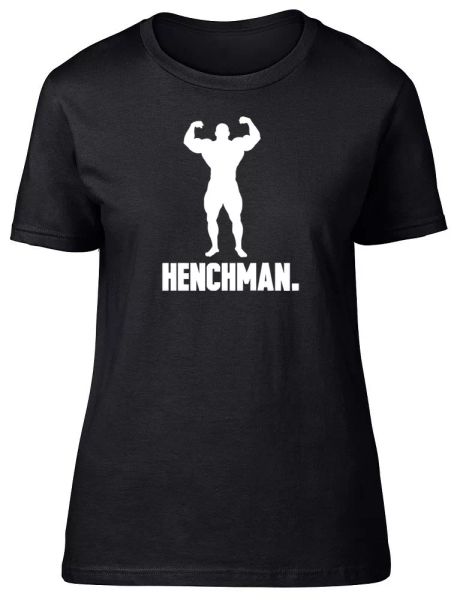 

Henchman Womens Ladies Fitted T-Shirt, White;black