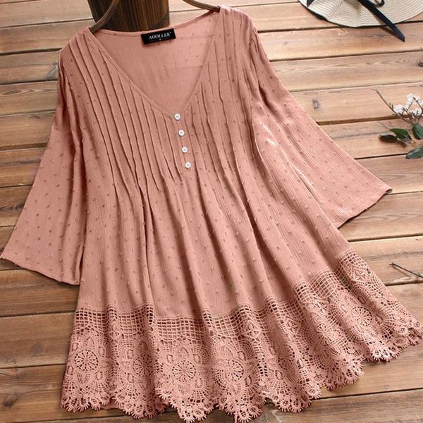

women's t-shirt female lace t shirt elegant hollow shirts long sleeve v-neck cotton linen blous solid, White