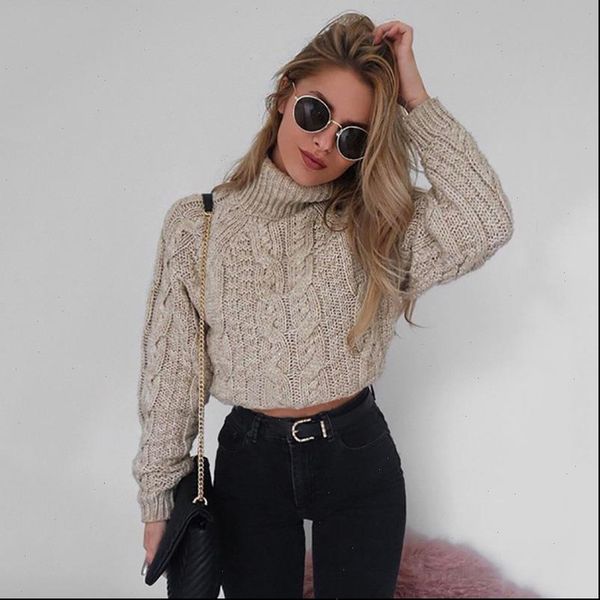

turtleneck women sweaters casual long sleeve warm ladies knitted sweater clothes autumn winter jumpers pullovers cdr1150, White;black