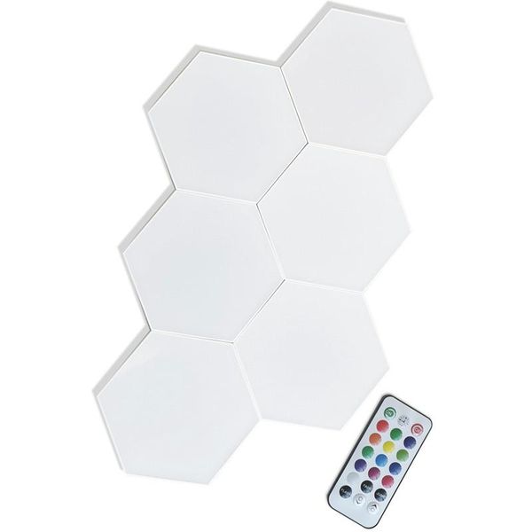 

colorful rgb usb quantum led wall lamp splicing hexagonal home light remote control touch honeycomb gifts lamps