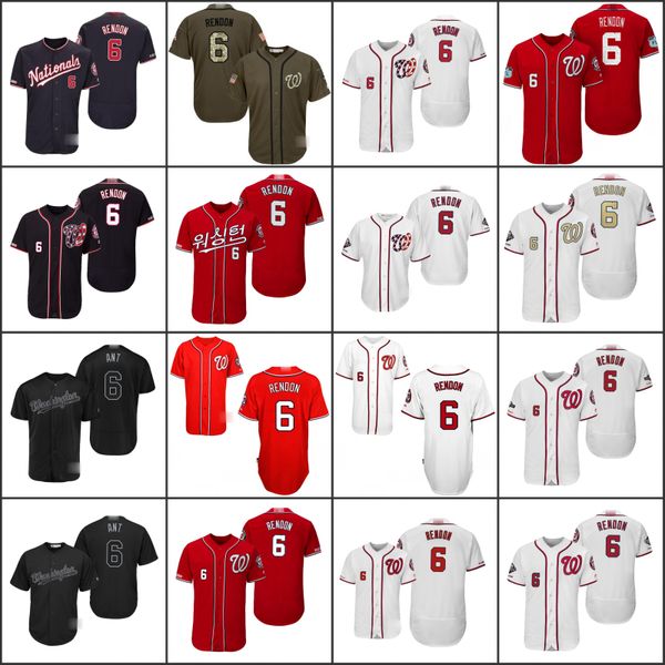 

washington nationals men 6 anthony rendon women youthjersey, Black;red