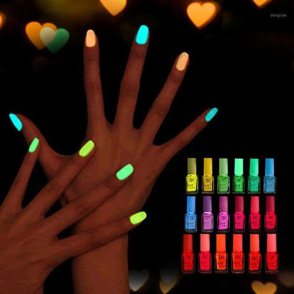 

7ml glow in the dark paint uv light nail polish neon nagellak candy fluorescent lacquer gel festival tslm11, Red;pink