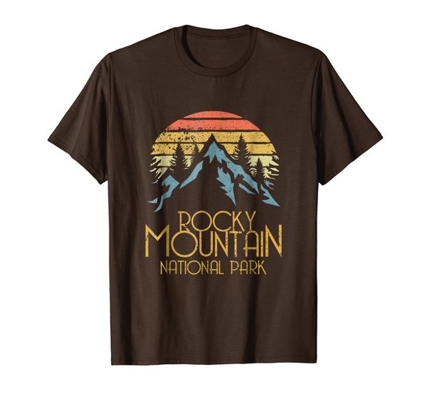

vintage rocky mountains national park colorado retro t-shirt, White;black