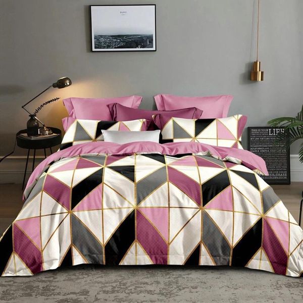 

bedding sets geometry pattern king  bed cover quilt duvet