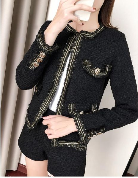 

arrival girls casual quality design clothing sets black with short pant slim school  l #a180 women's two piece pants, White