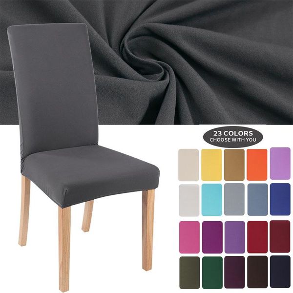 

chair covers solid color cover spandex stretch elastic slipcovers dustproof for el dining room party banquet1/2/4/6pcs