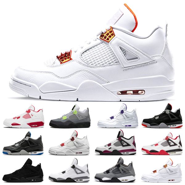

2021 new basketball shoes 4s man cat taupe haze shimmer desert moss white oreo cement university blue sail pine green pure money travis bred