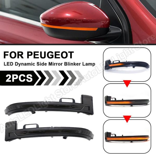 

emergency lights 2pcs for 308 2013 2014 2021 led dynamic mirror blinker light arrow turn signal lamp