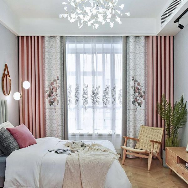 

curtain & drapes curtains for living dining room bedroom factory direct supply splicing chenille shading gauze