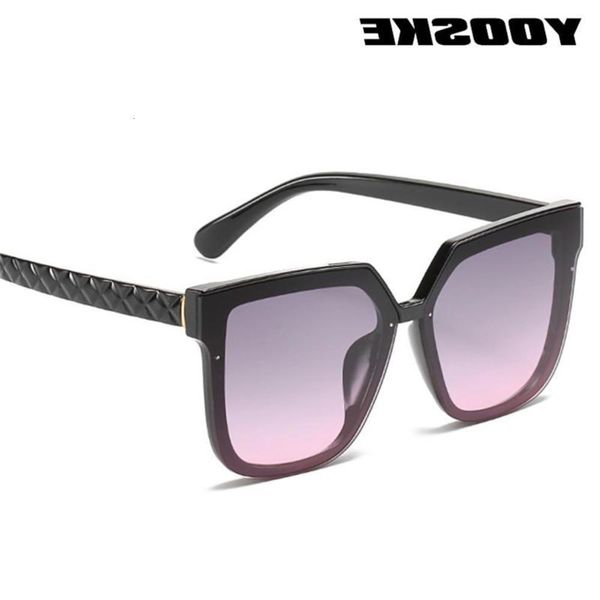 

sunglasses yooske classic vintage square sunglasses women oversized sun glasses men design eyeglasses retro big frame eyewears, Black