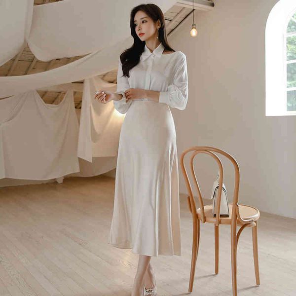 

elegant arrival cool shirt skirt long working style quality 2 feminine joint parts, Black