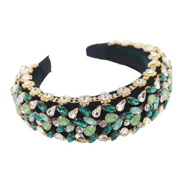 

hair clips & barrettes baroque tiaras wide headband luxurious color crystal rhinestones girls hoop c1fe, Golden;silver