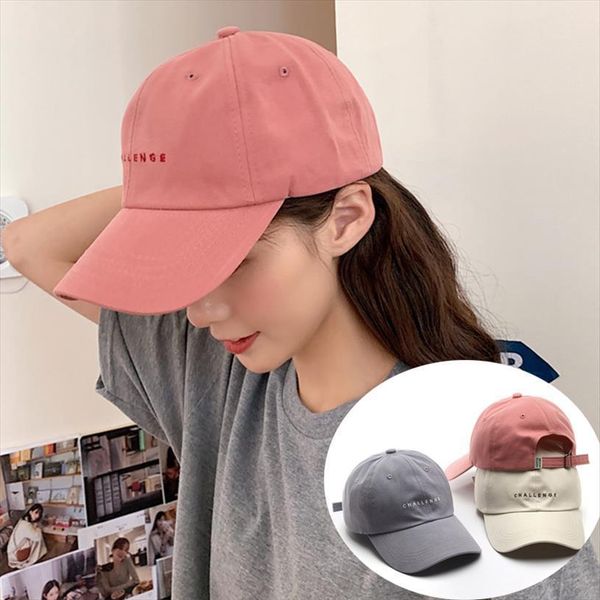 

women letter embroidery baseball cap solid color cotton snapback hip hop hats female spring summer outdoor adjustable sun hat, Blue;gray
