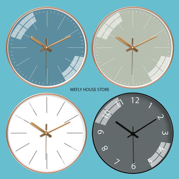 

[12 inch 30cm] living room bedroom modern simple creative fashion solid color clock mute quartz wall watch clocks