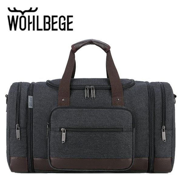 

outdoor bags fgoiball men's multifunctional canvas sports fitness bag waterproof and wear-resistant portable storage luggage 36-55l