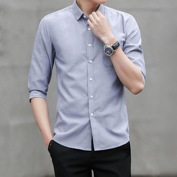 

men's casual shirts men fiber dress slim fit long sleeve mens social comfortable solid chemise blouse, White;black