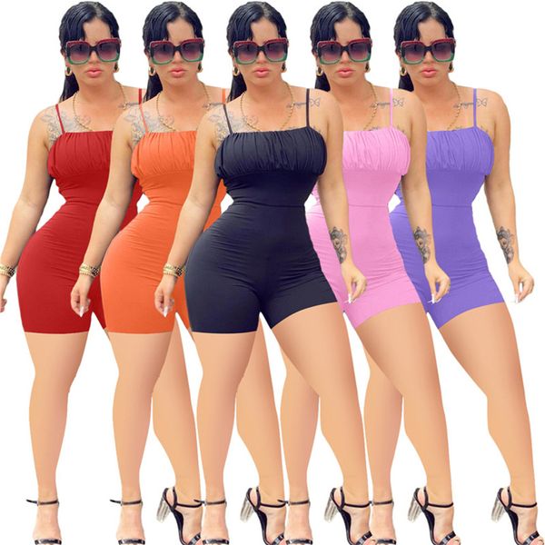 

plus size women bandaage jumpsuits spaghetti strap rompers slim onesie summer clothing bodysuit bodycon one piece pants 4911, Black;white