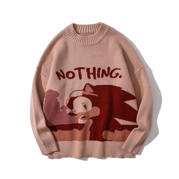 

men's sweaters foreign trade country tide loose couple sweater thick section 2021 autumn and winter casual round n, White;black