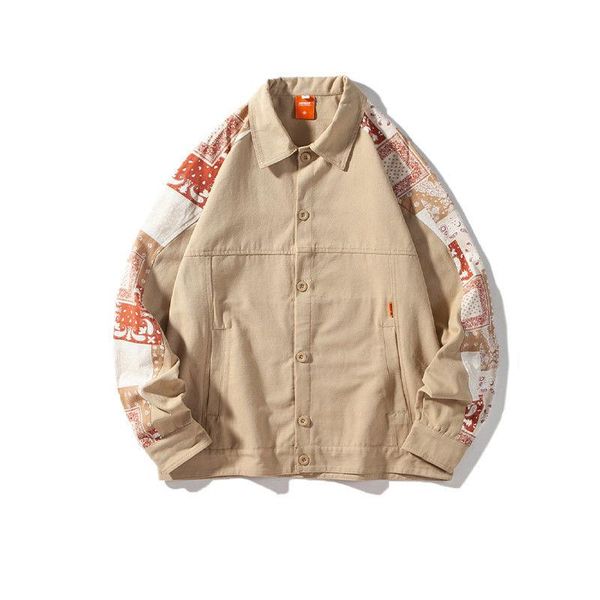 

men's jackets 2021 japanese retro loose tooling jacket male couple wear all-match casual clothes men clothing for, Black;brown