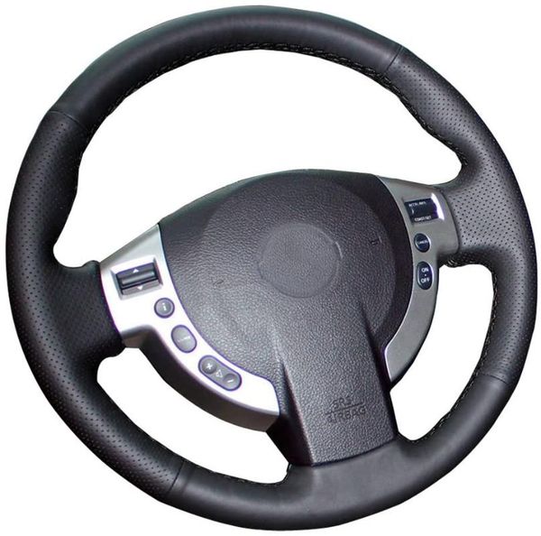 

steering wheel covers diy hand-stitched leather car cover for rogue suv 2008-2013 x-trail st sentra sedan 2007-2012