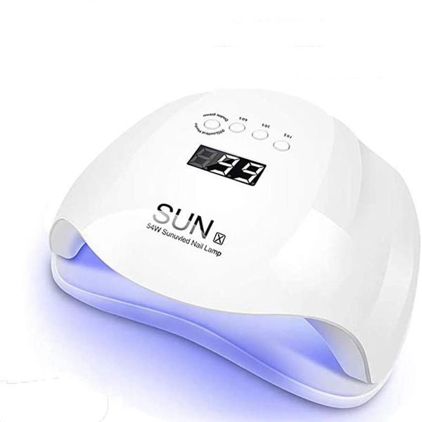 

nail dryers 54w gel uv led lamp, mlfyho for and regular polish curing lamp with 36 dual light source leds,
