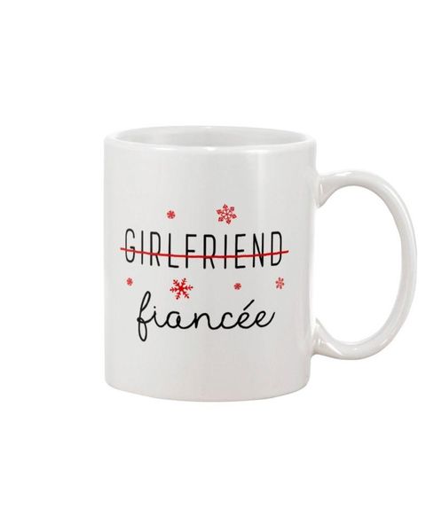 

mugs fiancée not girl friend funny mug valentine's day white 11oz 15oz ceramic coffee cup