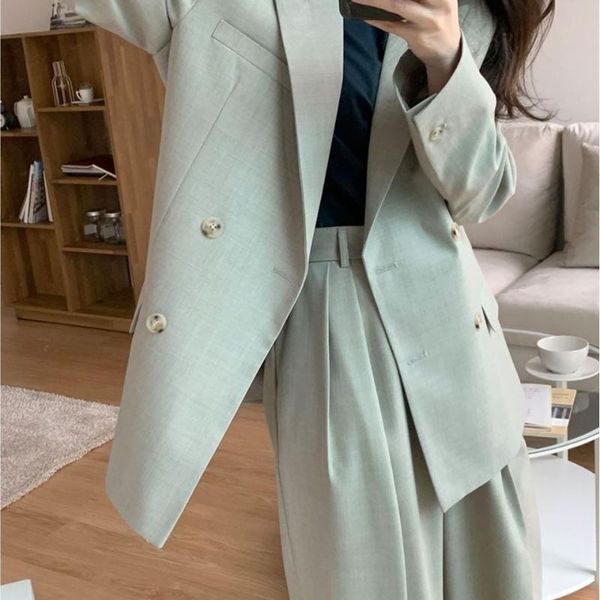 

women's two piece pants suit trousers and a066, White