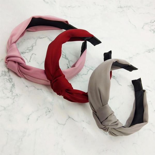 

solid color knot women hairbands girl's headbands lady's headwear hair accessories1