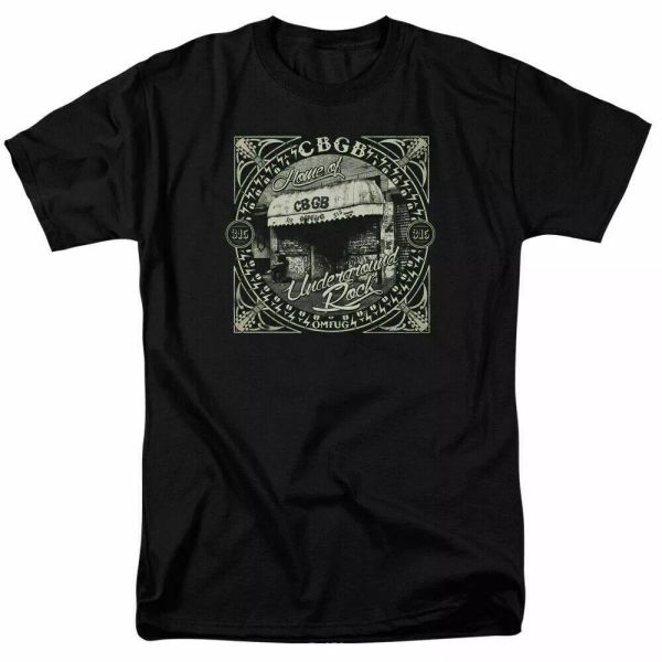 

cbgb omfug front door t shirt licensed home of underground rock tee black, White;black