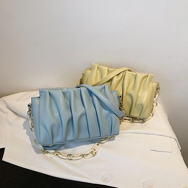 

evening bags pu leather messenger for women water-proof simple all-match solid color female bag chain shoulder crossbody