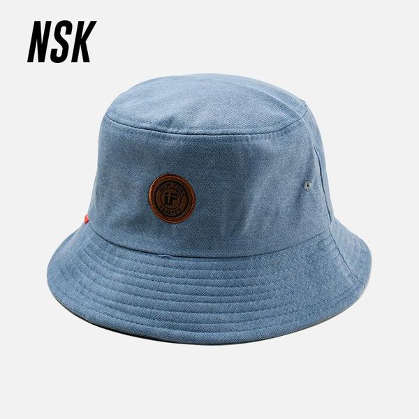 

cloches nsk bucket hat for men women flat layer fabric sunscreen snapback fishing hip hop couple fashion letter summer cap