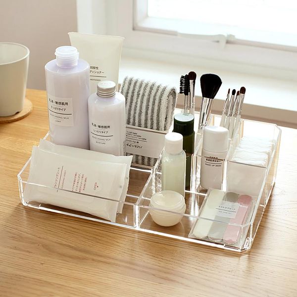 

makeup organizer office box cosmetic plastic storage desk bathroom case rack boxes & bins