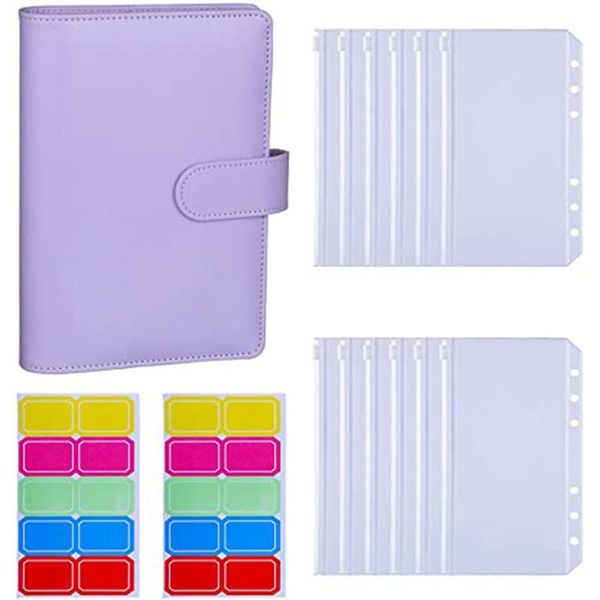 

binder sleeve with 12 pcs a6 bag 6 buckle cash budget gift wrap