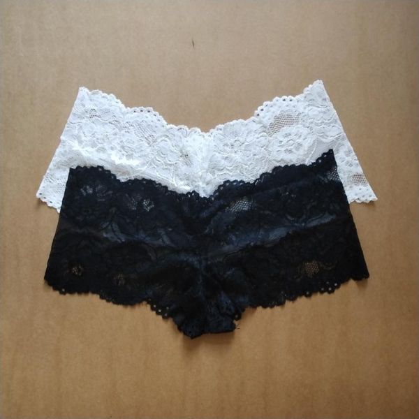 

women's panties 2pcs lingerie lace underwear ikini knickers g-string underpant briefs tanga female thong s-5xlfast delivery, Black;pink
