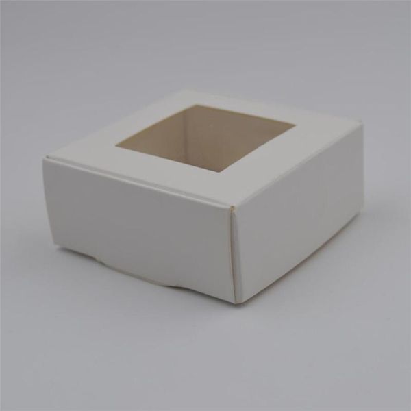 

gift wrap 5pcs 4 sizes kraft paper box with clear pvc window,wedding favors display box,soap crafts packaging boxes
