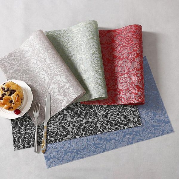 

table runner european western food mat bowl placemat insulation pad waterproof meal plate pvc tableware cloth